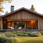 Maison bois contemporaine conçue par un architecte, architecture naturelle et moderne