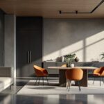 Conception architecturale : maquette et plans d'un projet bâti sur une table de travail